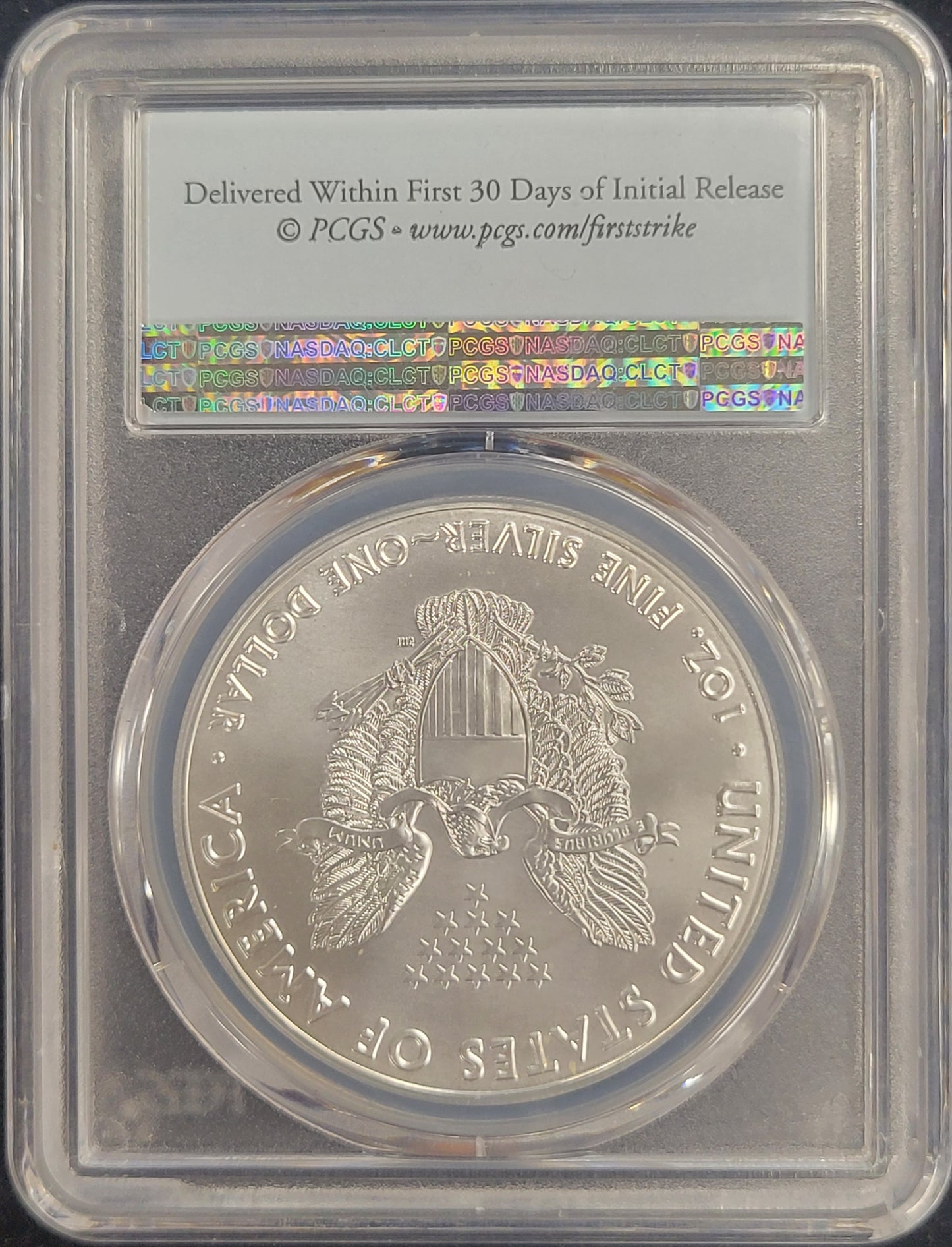 2016 American Eagle $1 30th Anniversary 1oz. Fine Silver PCGS certified MS70