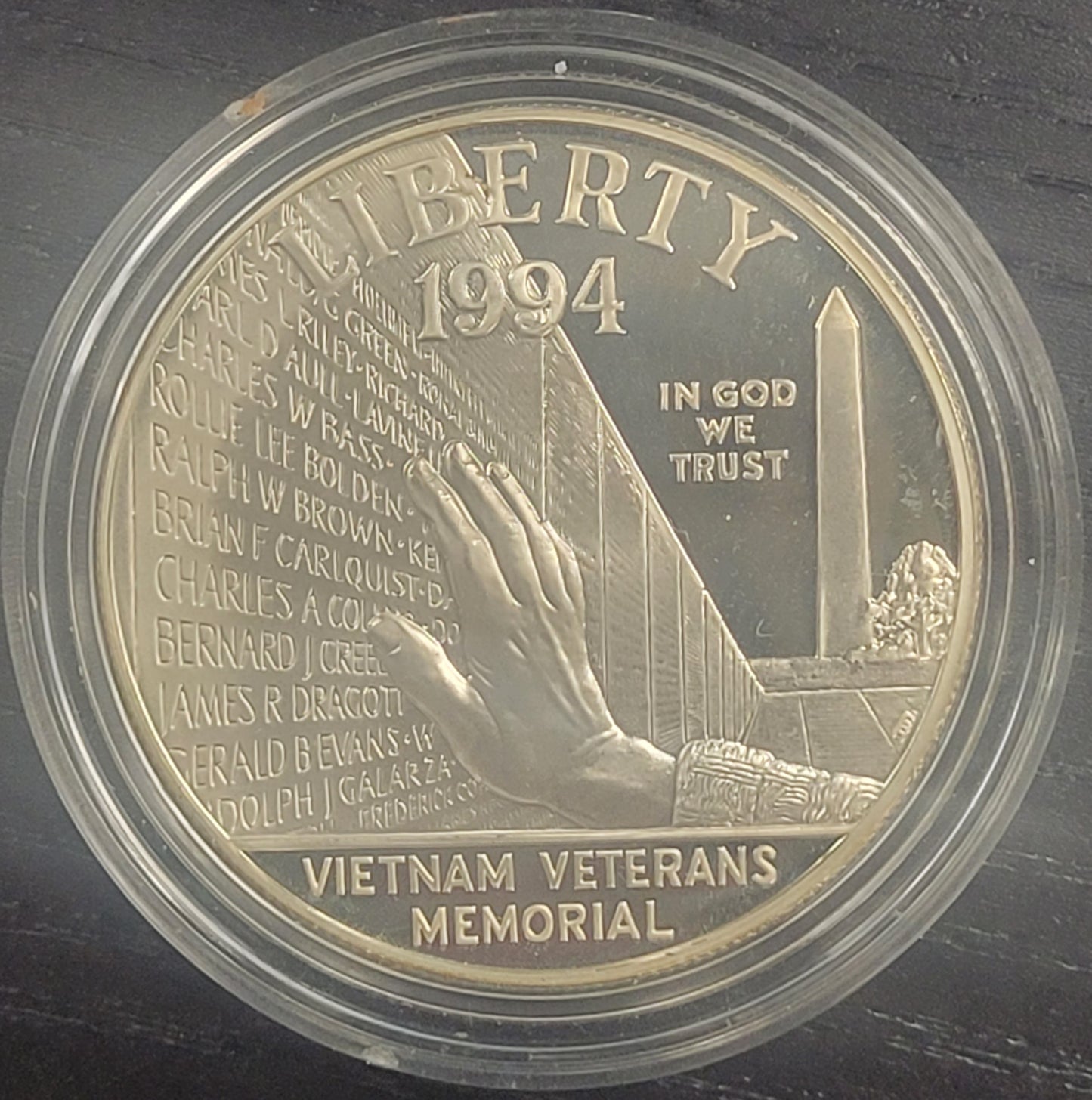 1994 U.S Veterans Commemorative Silver Dollars W/ certificate of Authenticity
