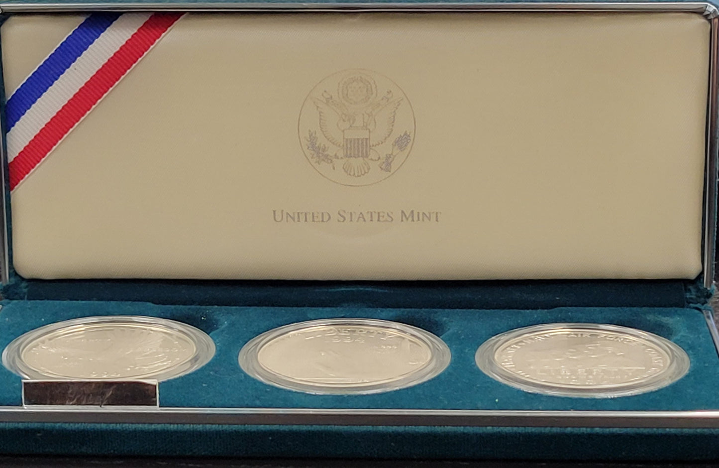 1994 U.S Veterans Commemorative Silver Dollars W/ certificate of Authenticity