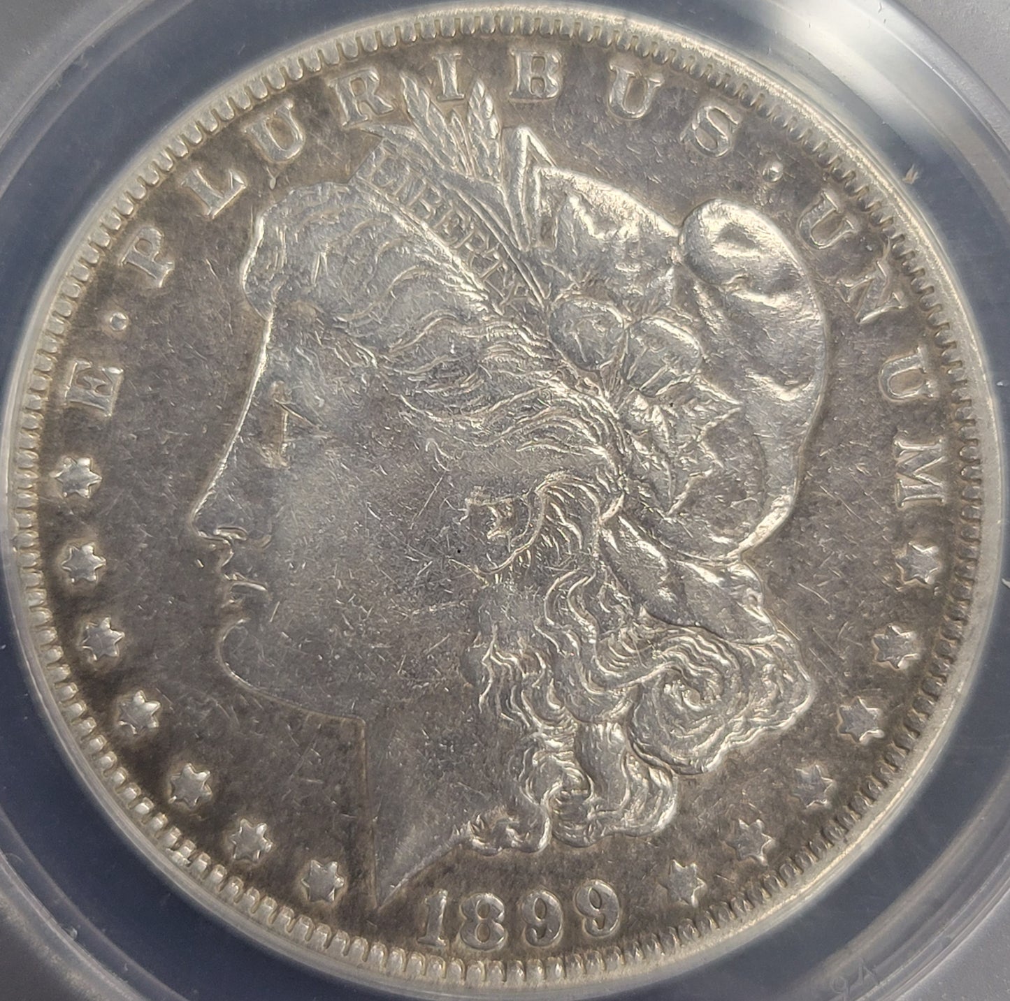 1899-O Morgan Silver Dollar Cleaned $1 ANACS certified EF45 Details