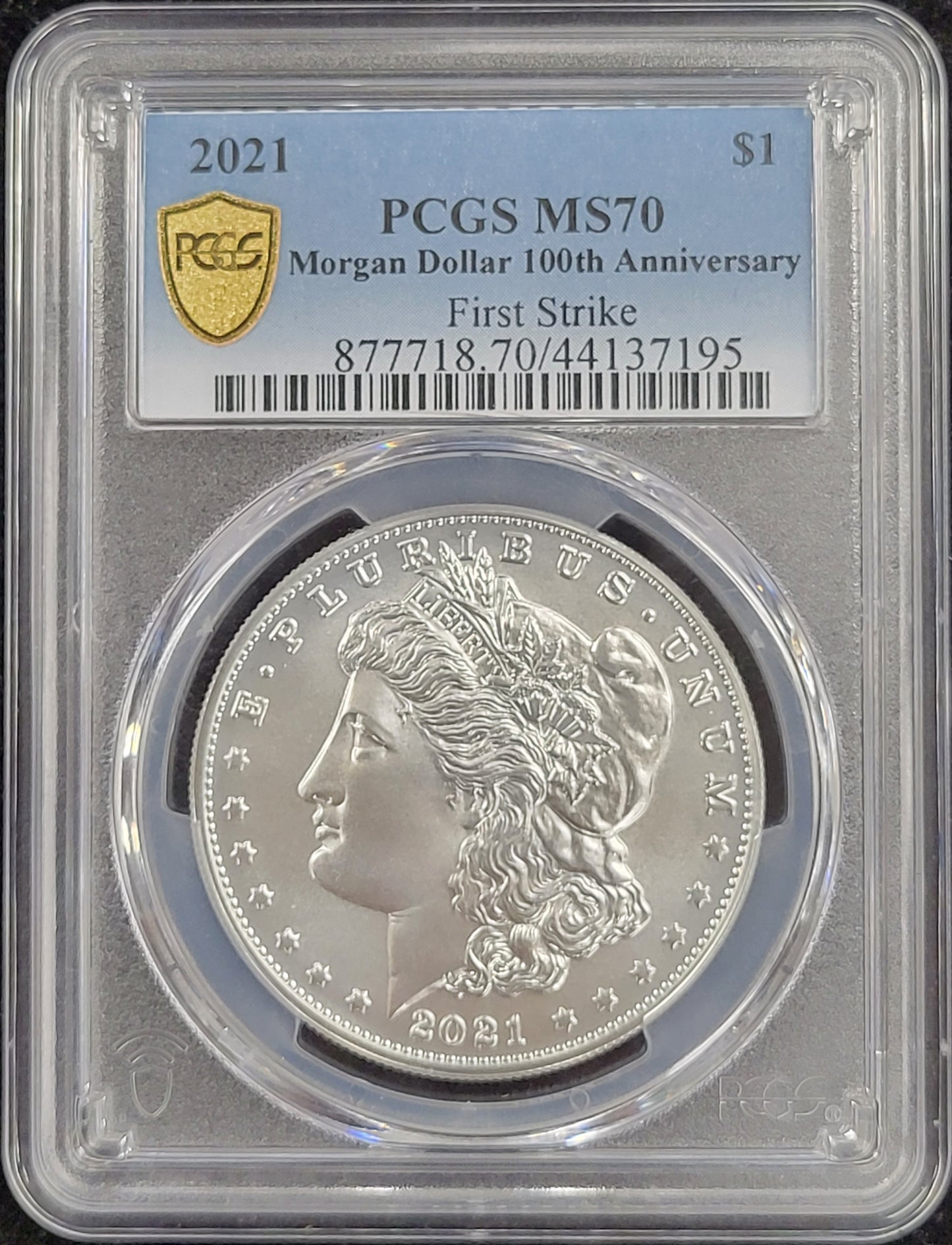 2021 Morgan Silver Dollar 100th Anniversary PCGS certified MS70