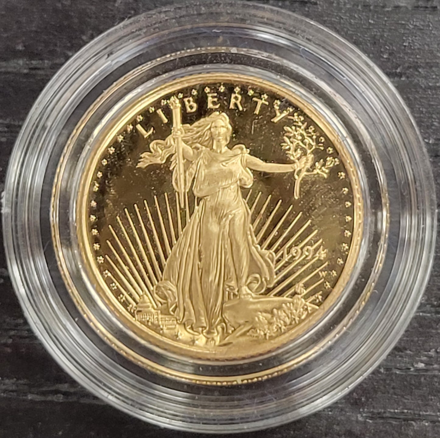 1994-W One-Tenth Ounce, Five Dollar Gold Coin with display booklet and Certificate of Authenticity