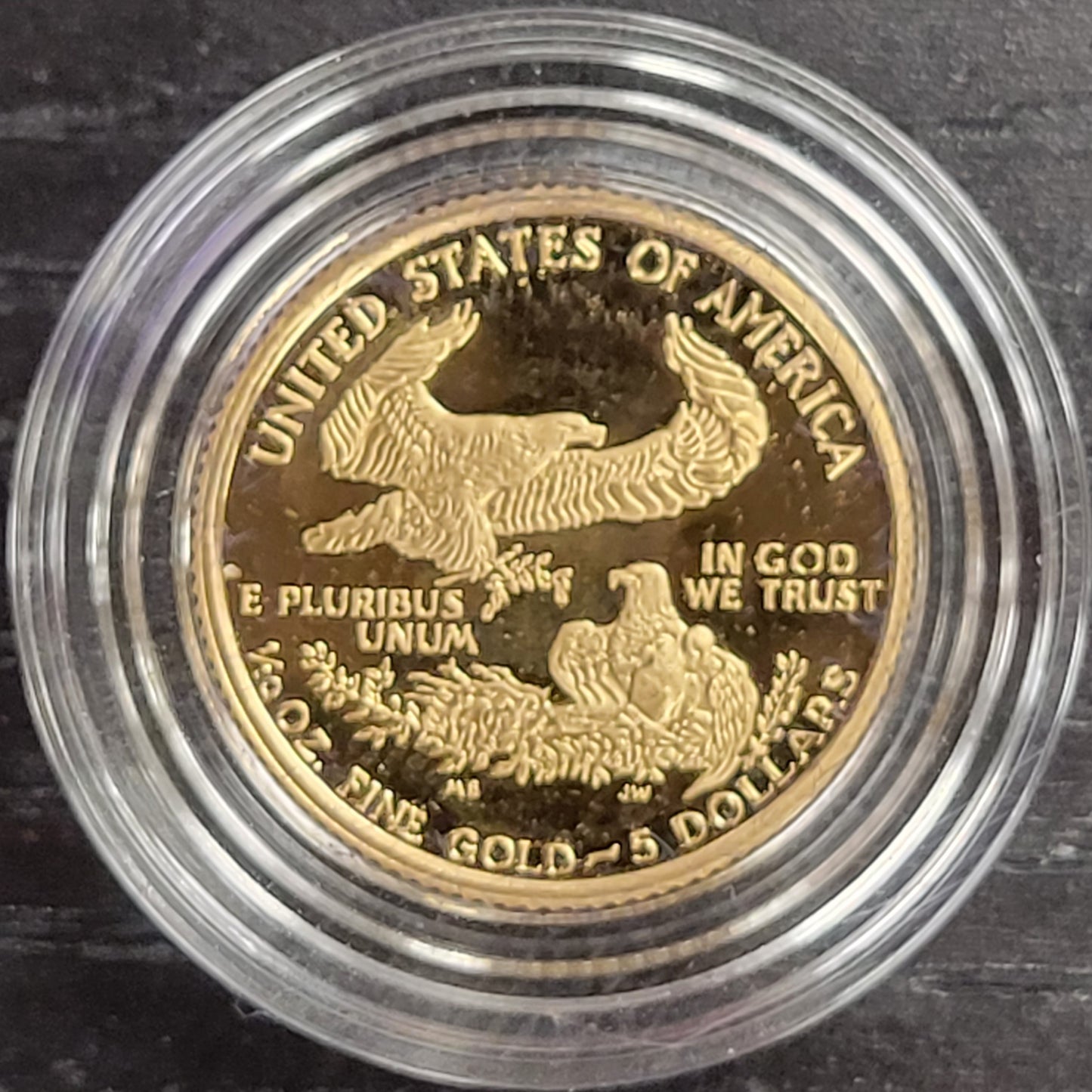 1994-W One-Tenth Ounce, Five Dollar Gold Coin with display booklet and Certificate of Authenticity