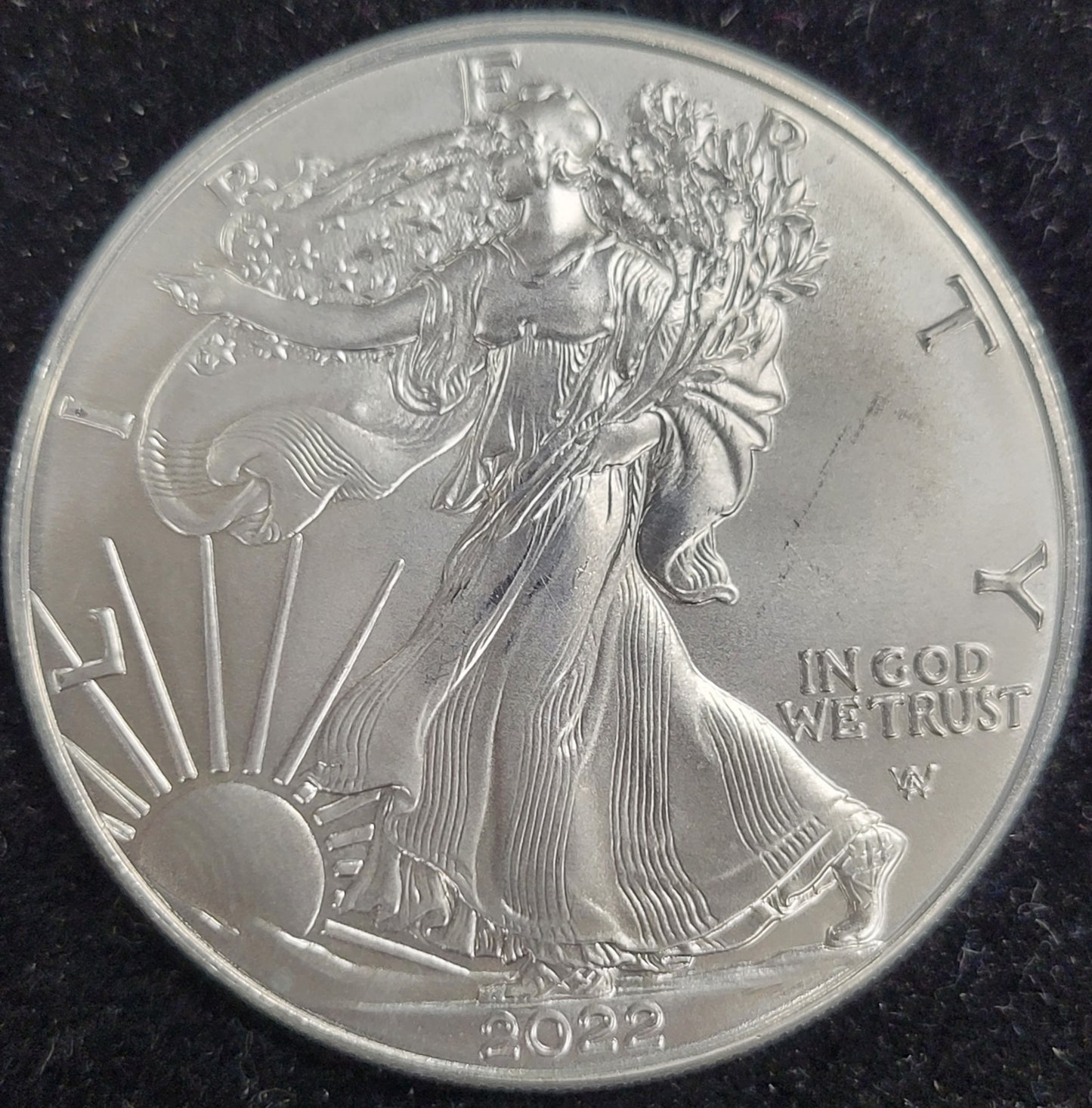 2022-W 1oz. American Silver Eagle W/ Display box and dust sleeve