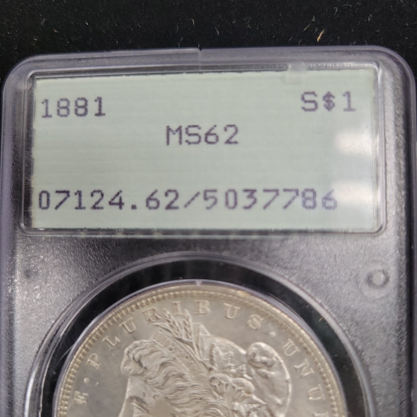 1881 Morgan Silver Dollar PCGS MS62