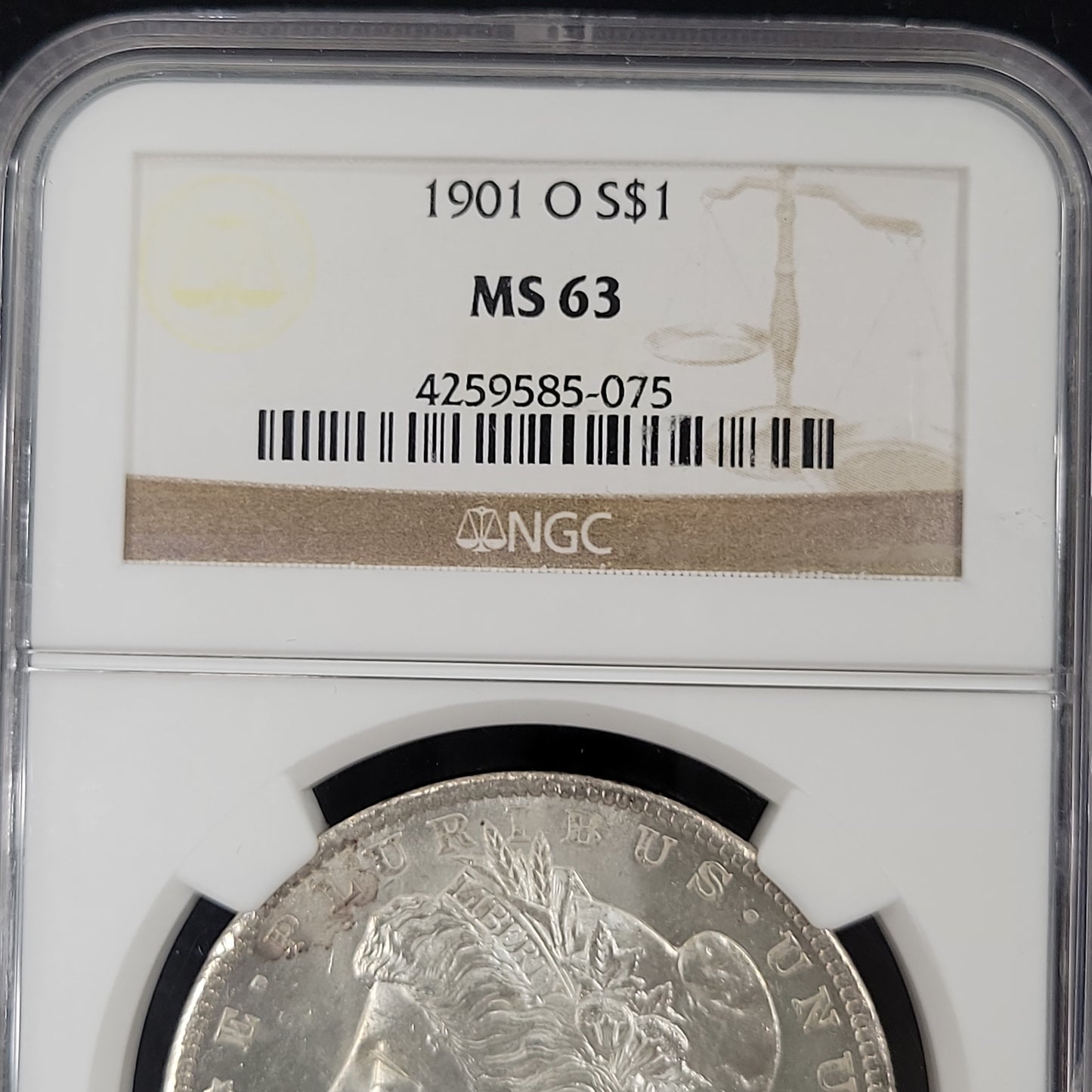 1901-O Morgan Silver Dollar NGC MS63 $1
