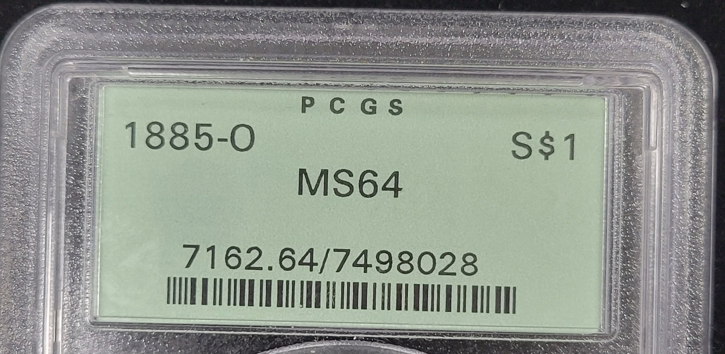 1885-O Morgan Silver Dollar PCGS MS64 $1