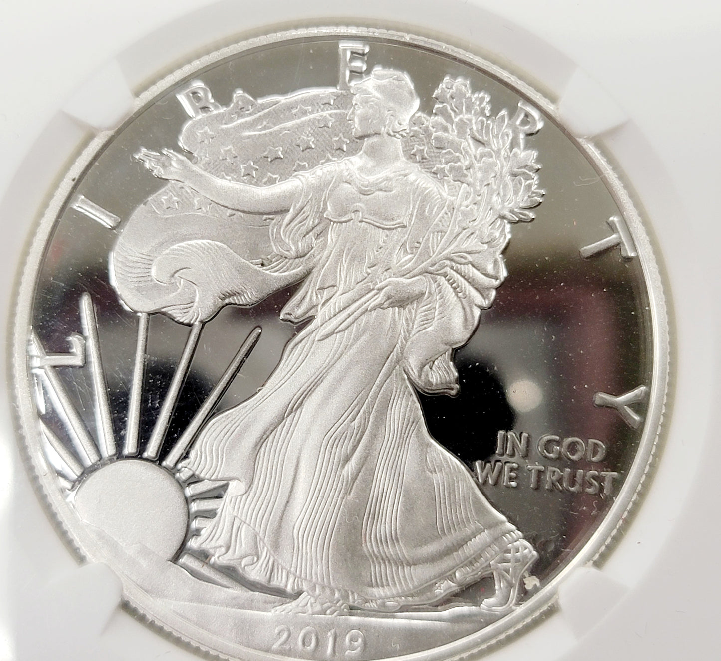 2019 S Silver,1oz, Eagle, Standing Liberty, S$1, PF 70 Ultra Cameo, First Releases, Certified, Uncirculated