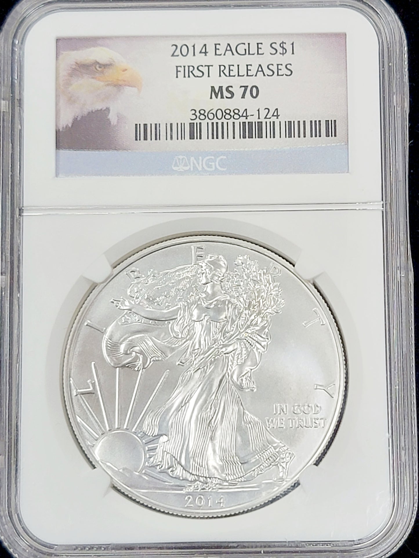 2014 Silver Eagle, Standing liberty, First Releases MS 70 NGC, Certified, Uncirculated