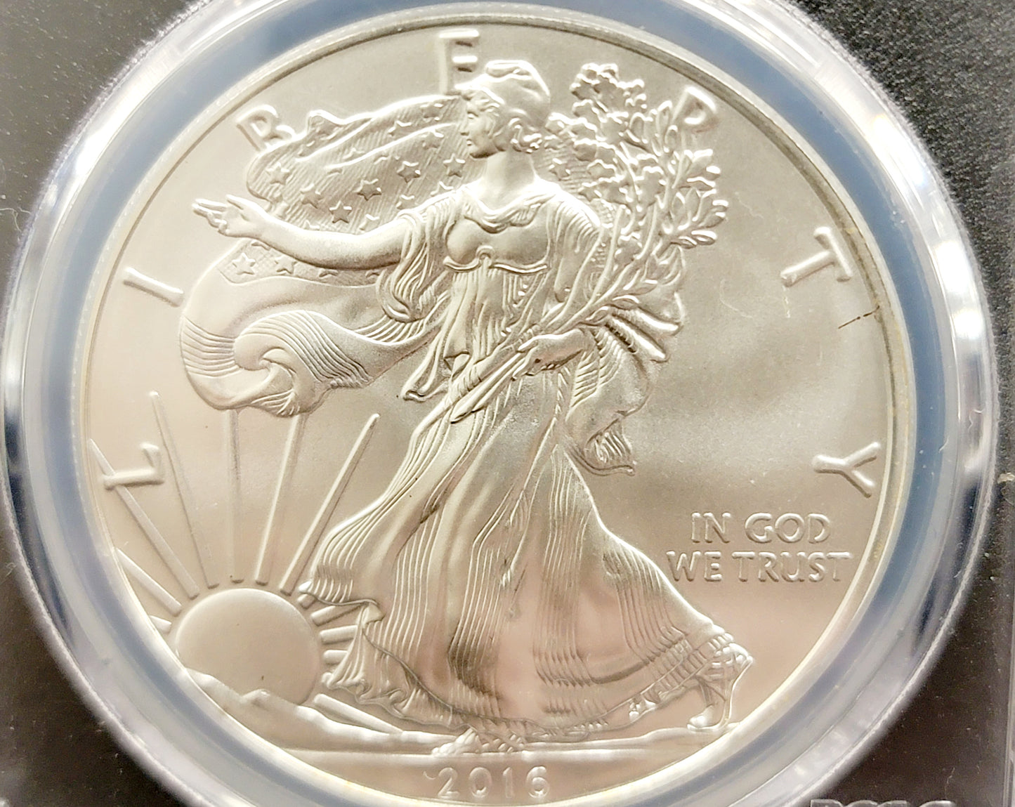 2016 $1, Silver Eagel, Standing Liberty, 30th Anniversary, First Strike, PCGS MS69