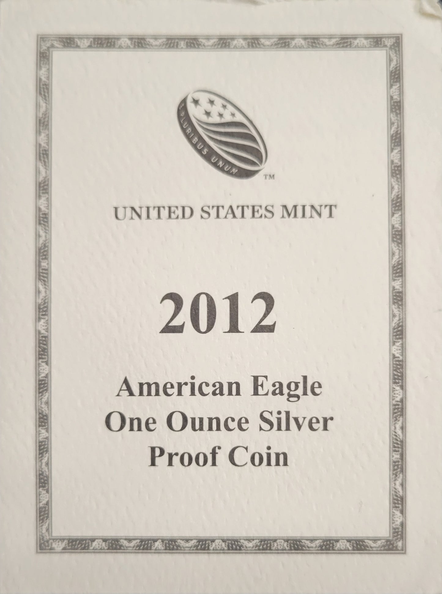 2012 American Eagle One Ounce Silver Proof Standing Liberty $1