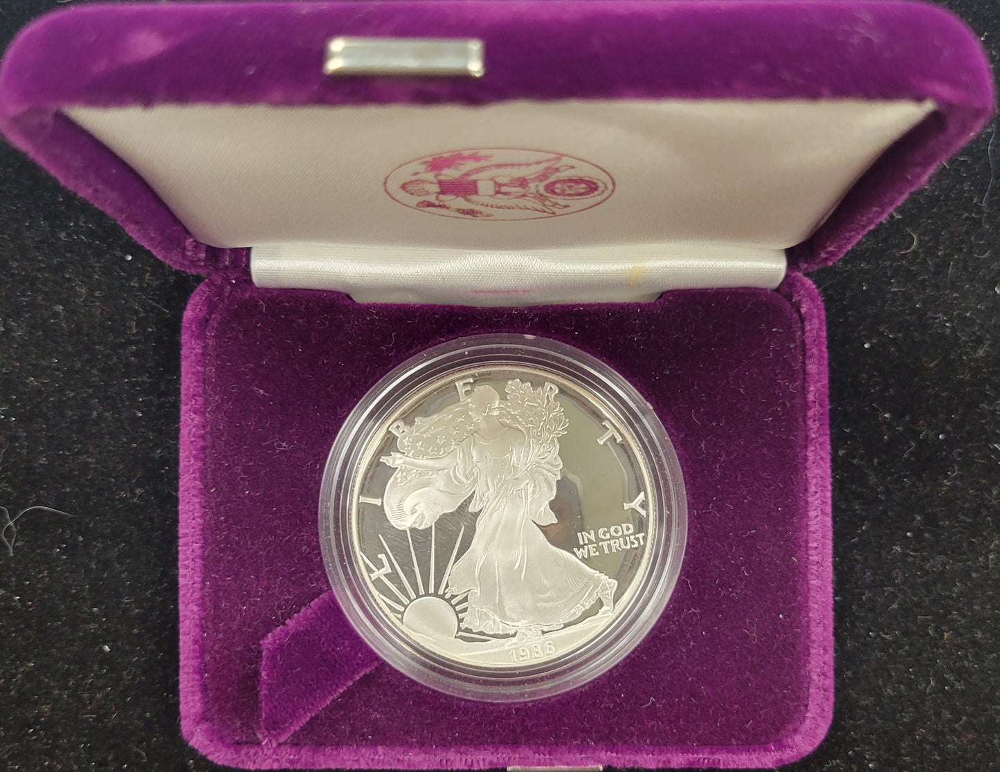 1986 American Eagle One Ounce Silver Proof Standing Liberty $1