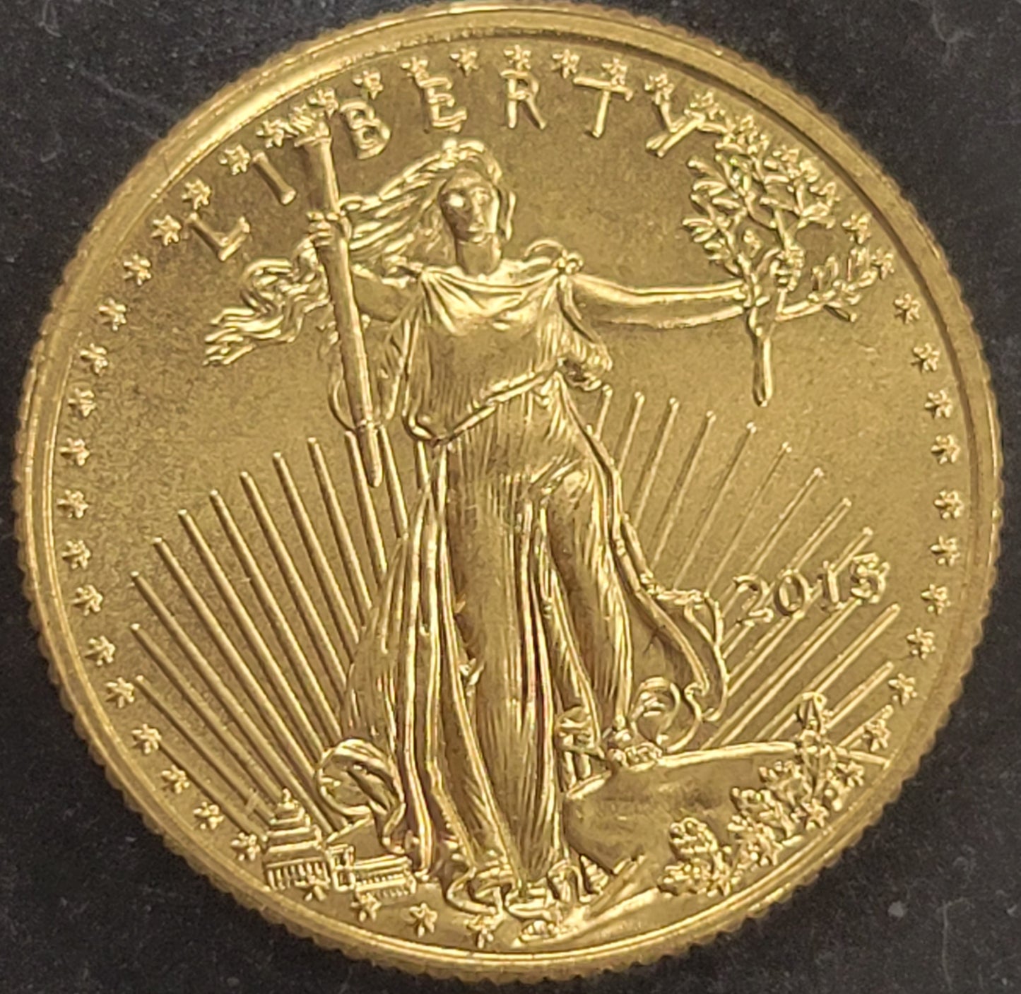 2015 1/10 oz Gold American Eagle Standing Liberty $5