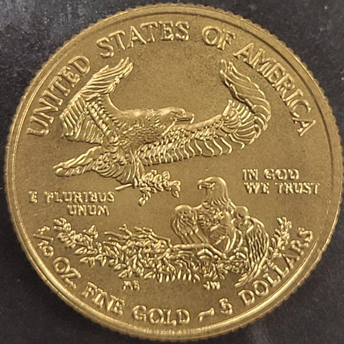2015 1/10 oz Gold American Eagle Standing Liberty $5