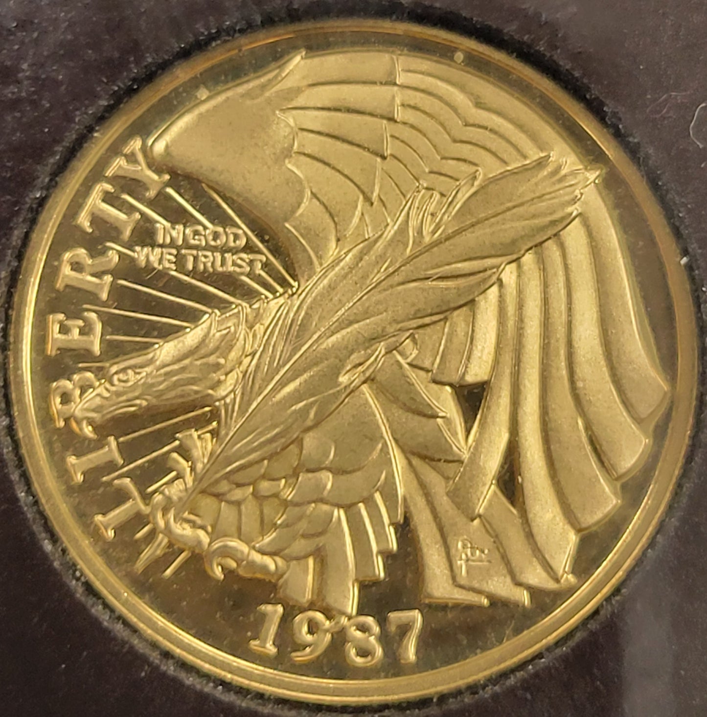 1987-W $5 Constitution, DCAM Modern Gold Commemorative Proof Coin
