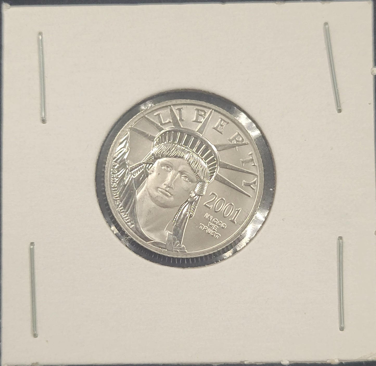 2001 American Eagle Statue of Liberty $25 1/4oz .9995 Platinum
