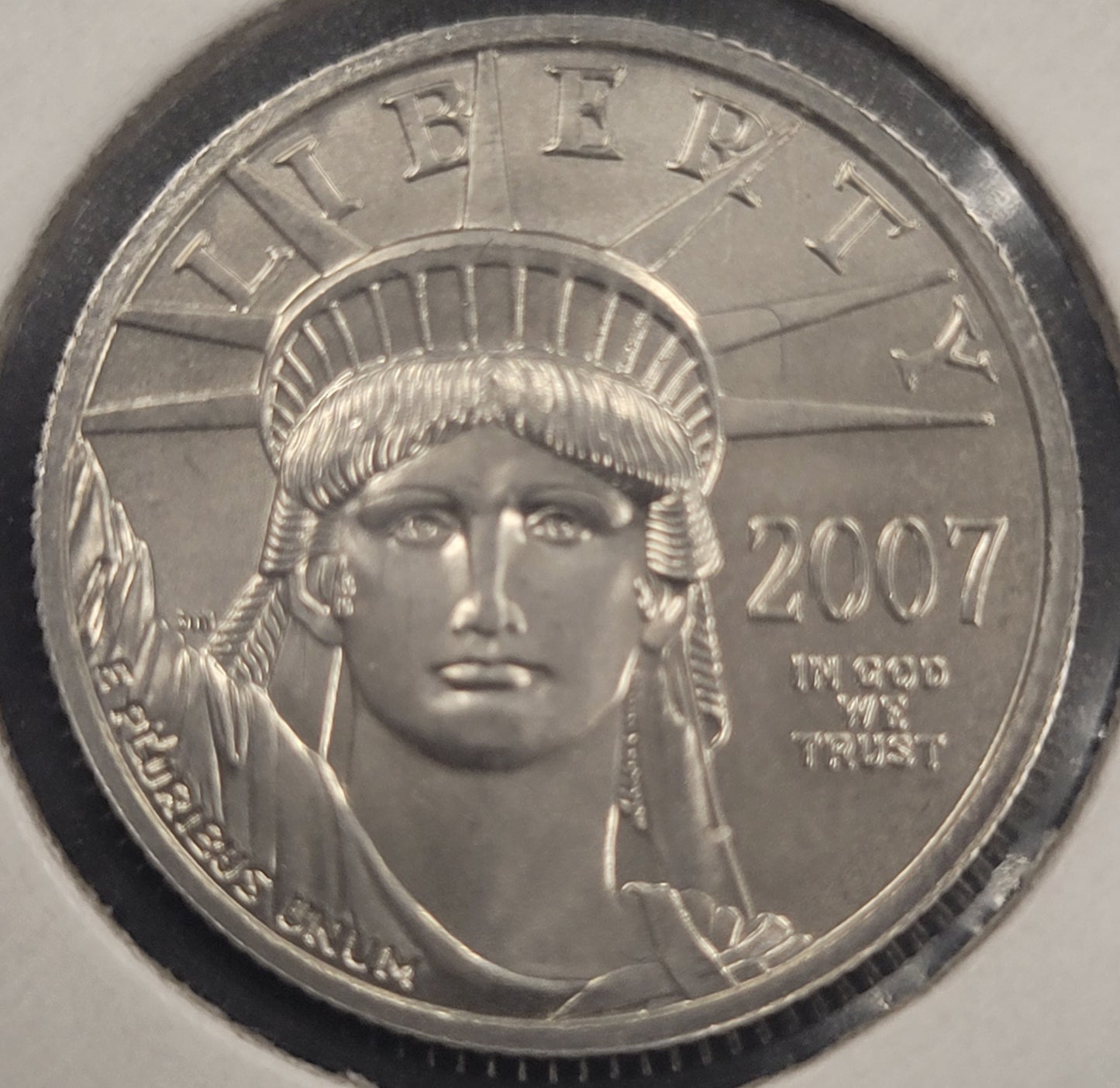 2007 American Eagle Statue of Liberty $25 1/4 oz .9995 Platinum Coin