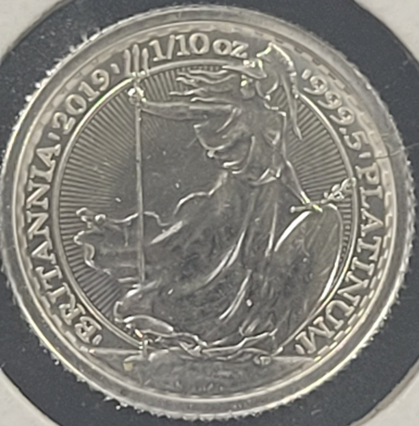 2019 1/10 oz 999.5 Platinum Britannia Coin