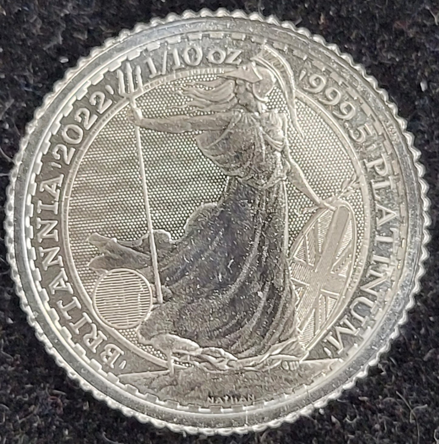 2022 1/10oz. 999.5 Platinum Britannia 10 pounds Coin