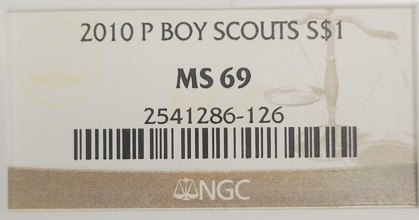 2010-P Boy Scouts $1 NGC certified MS69