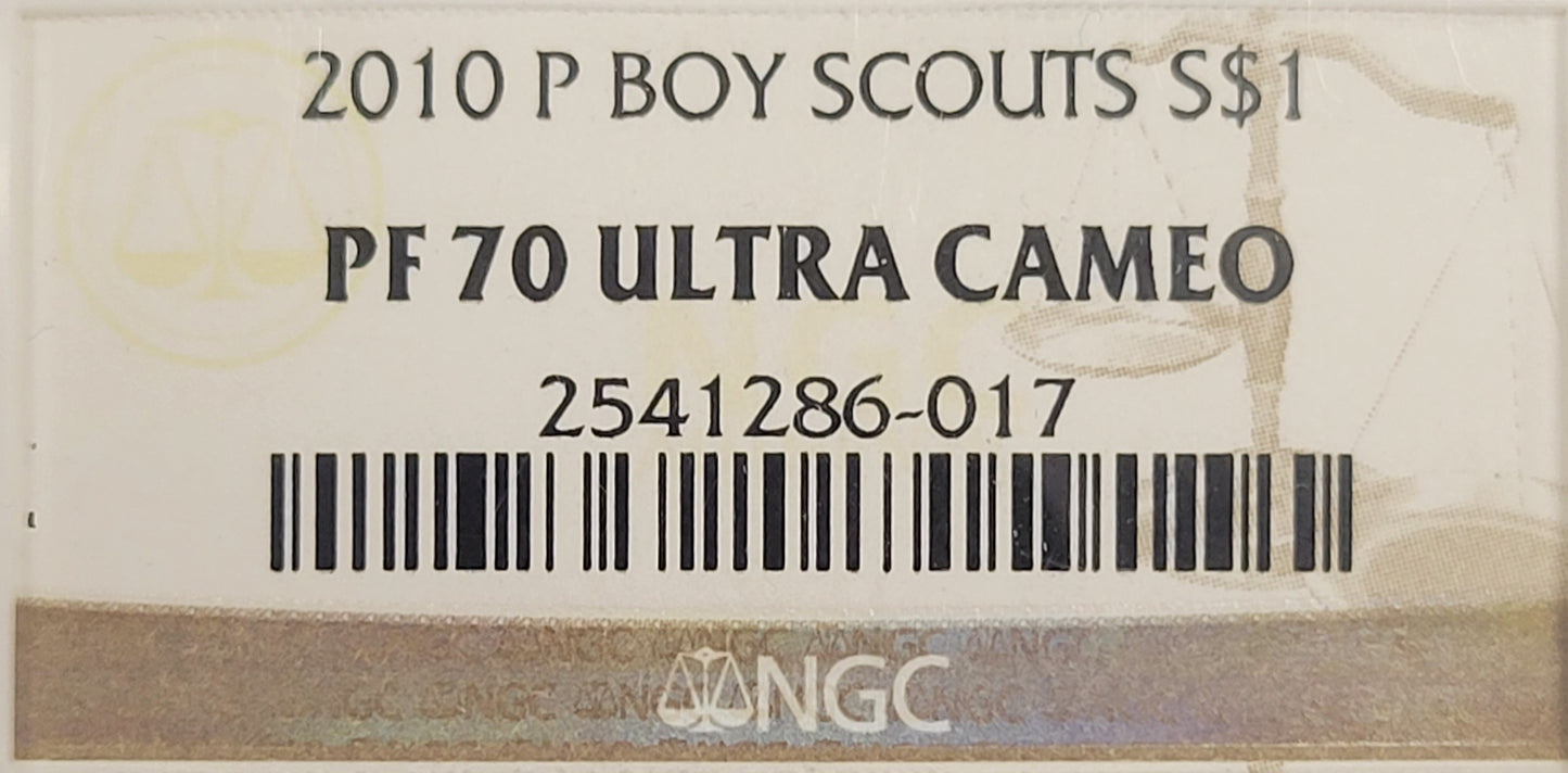 2010-P Boy Scouts $1 Bullion NGC certified PF70 Ultra Cameo