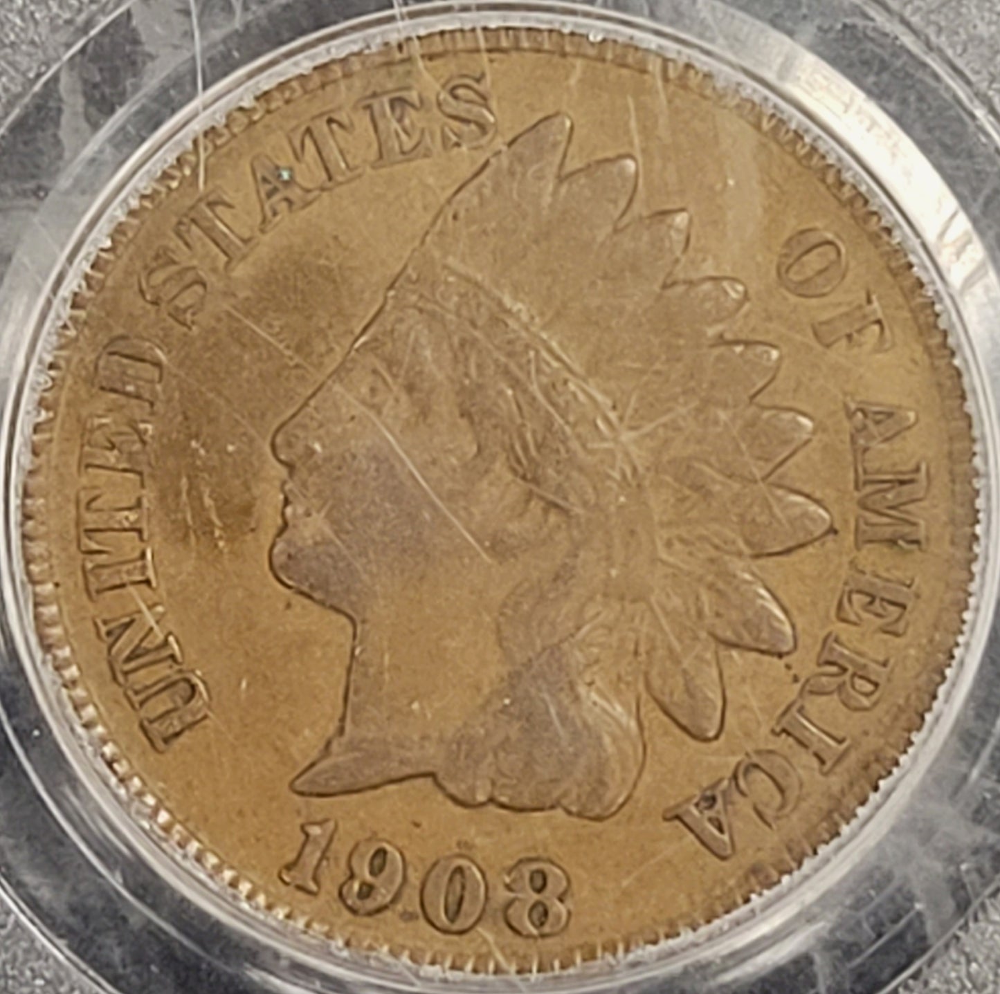 1908-S Indian head Penny 1c PCGS certified XF40