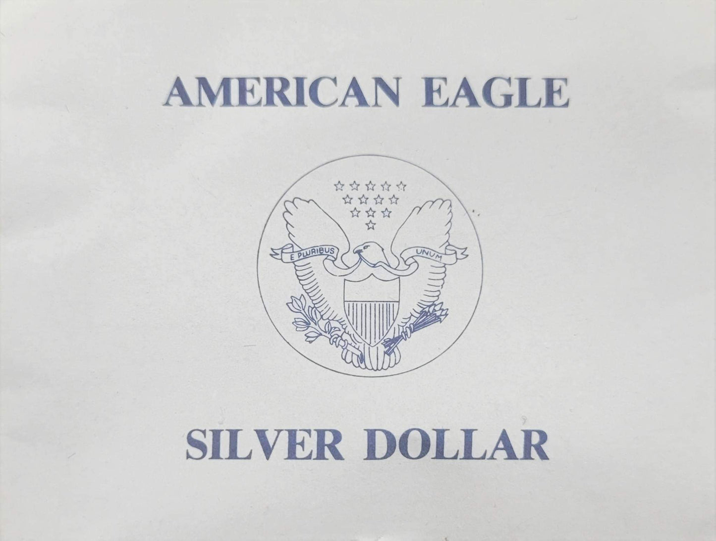 1988 American Eagle Silver Dollar With display case and certificate of authenticity $1