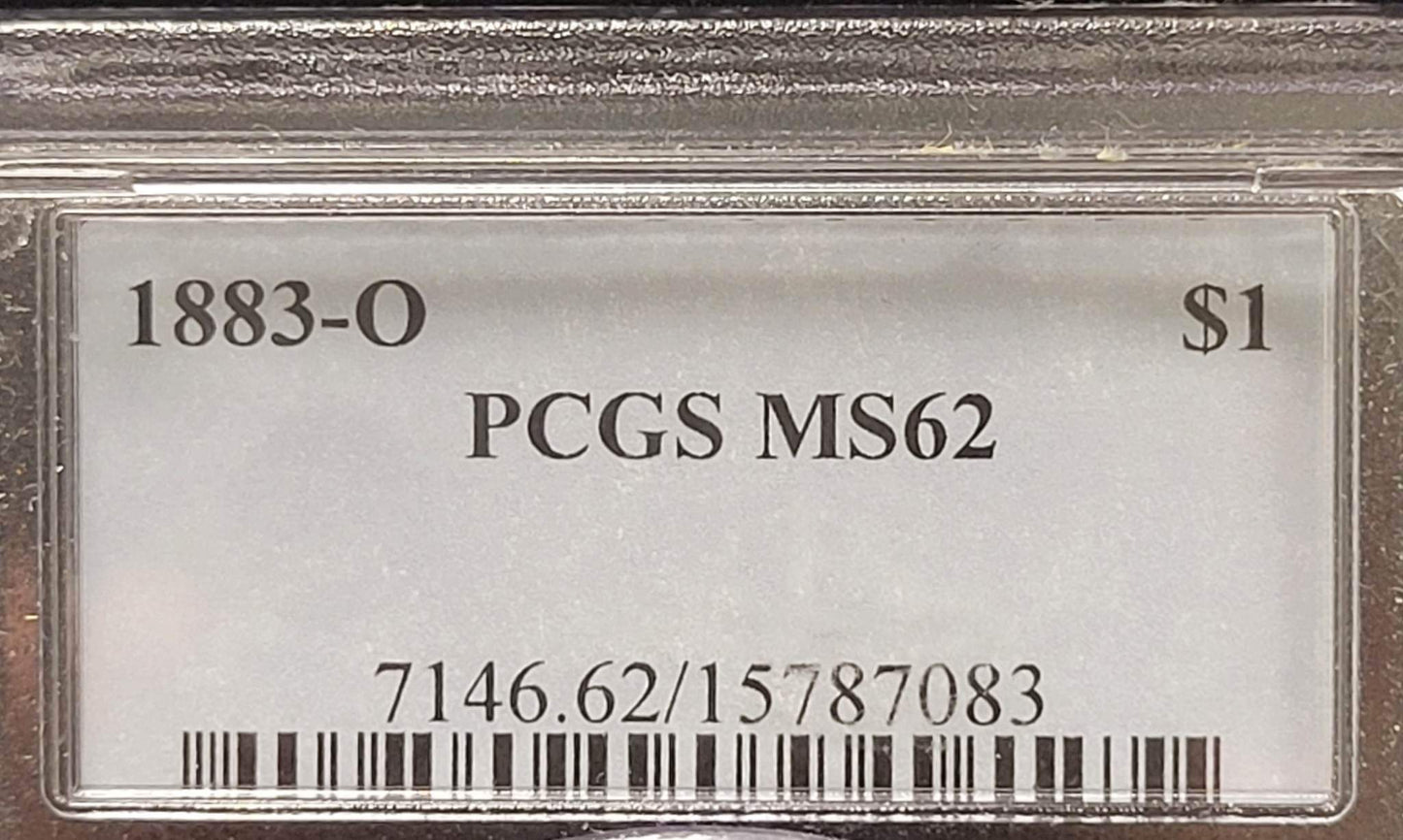 1883-O Morgan Silver Dollar PCGS MS62 certified $1