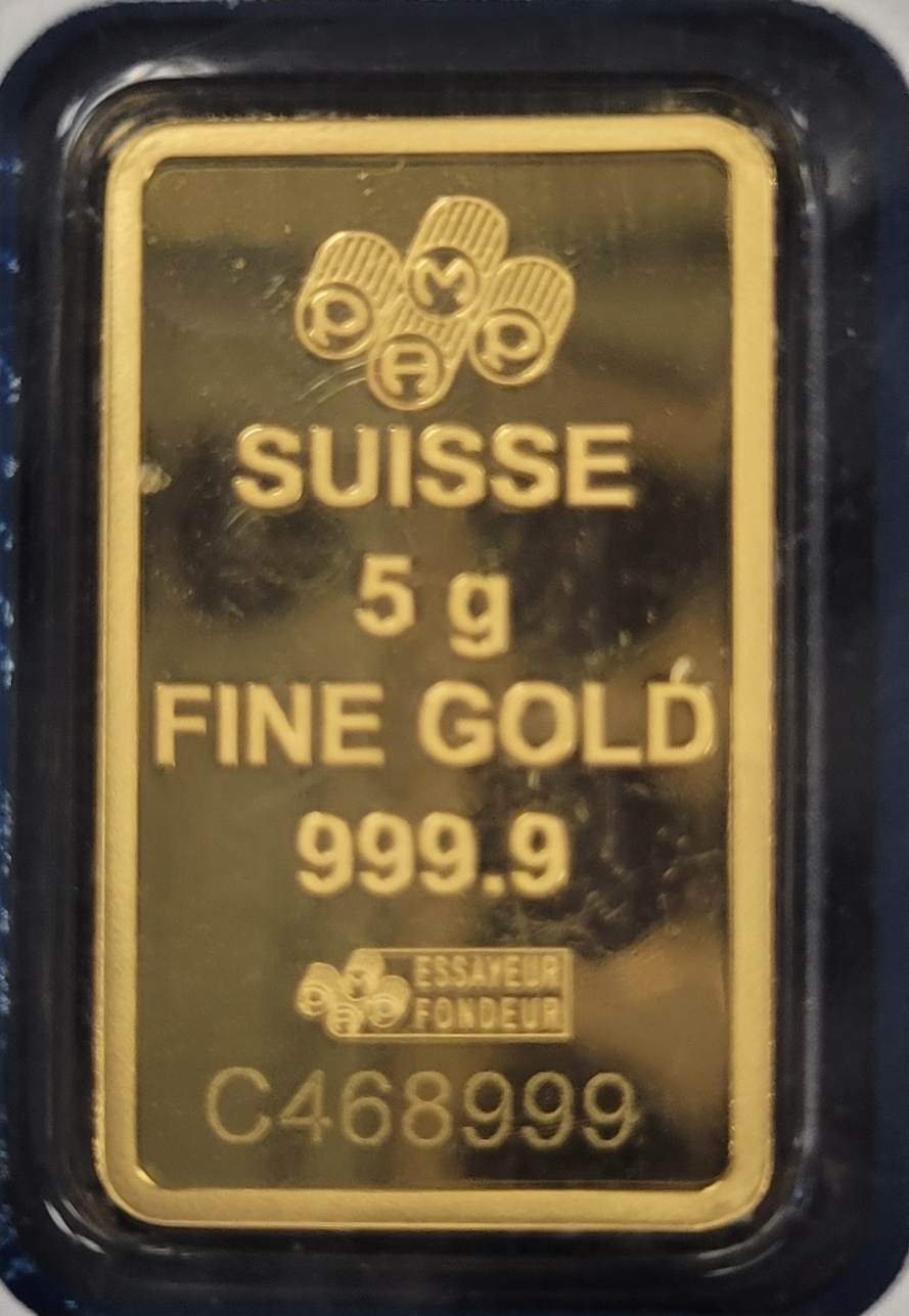5 Gram Gold PAMP Bar (W/Assay)
