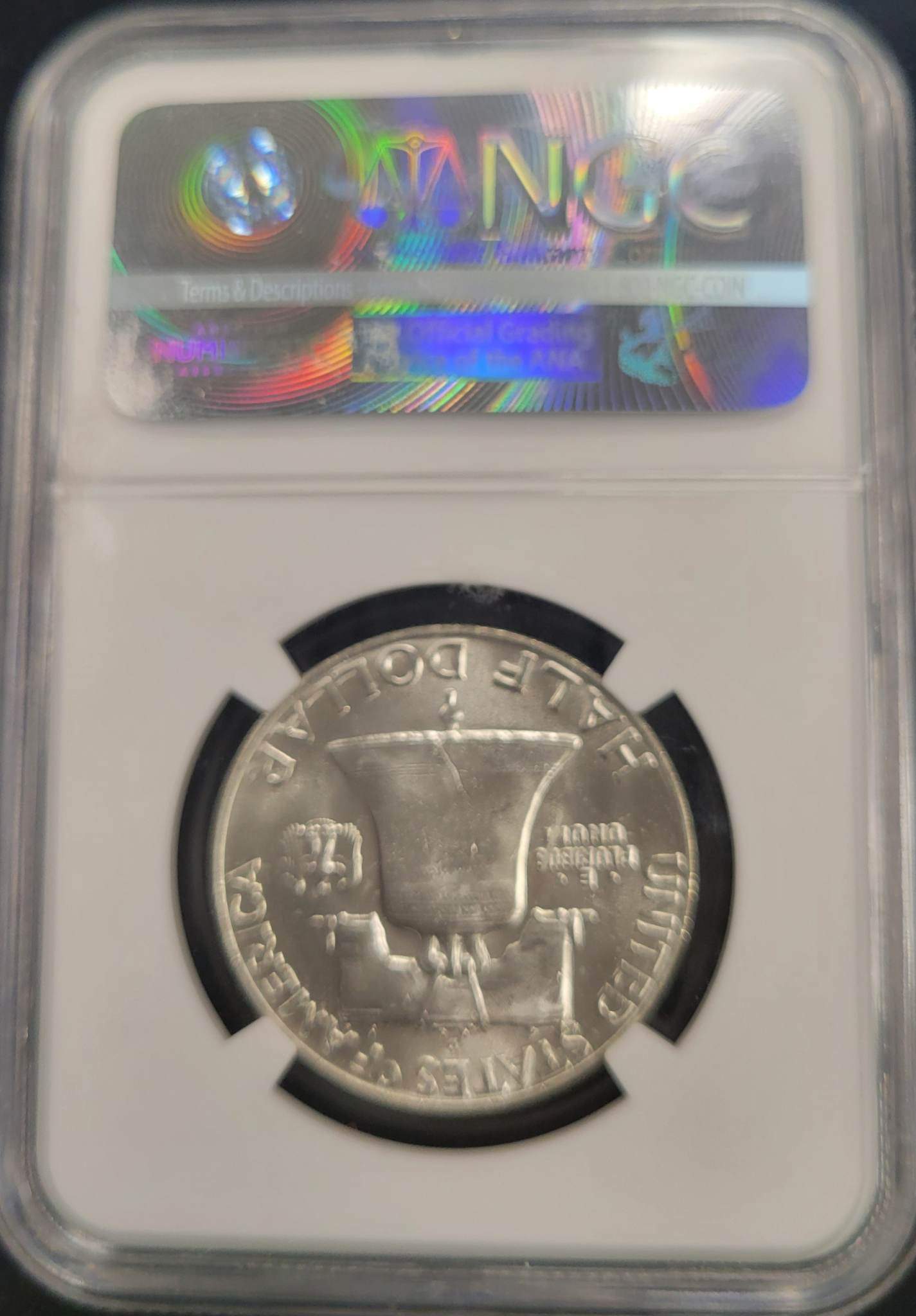 1959-D Franklin Silver Half Dollar NGC MS64FBL .50c