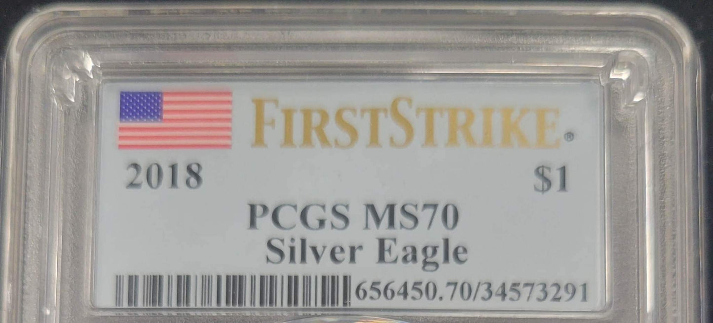 2018 American Eagle Standing Liberty PCGS MS70 $1