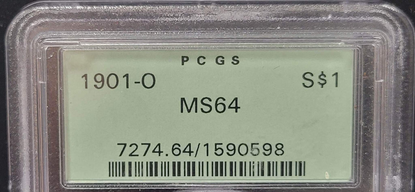 1901-O Morgan Silver Dollar PCGS MS64 certified $1