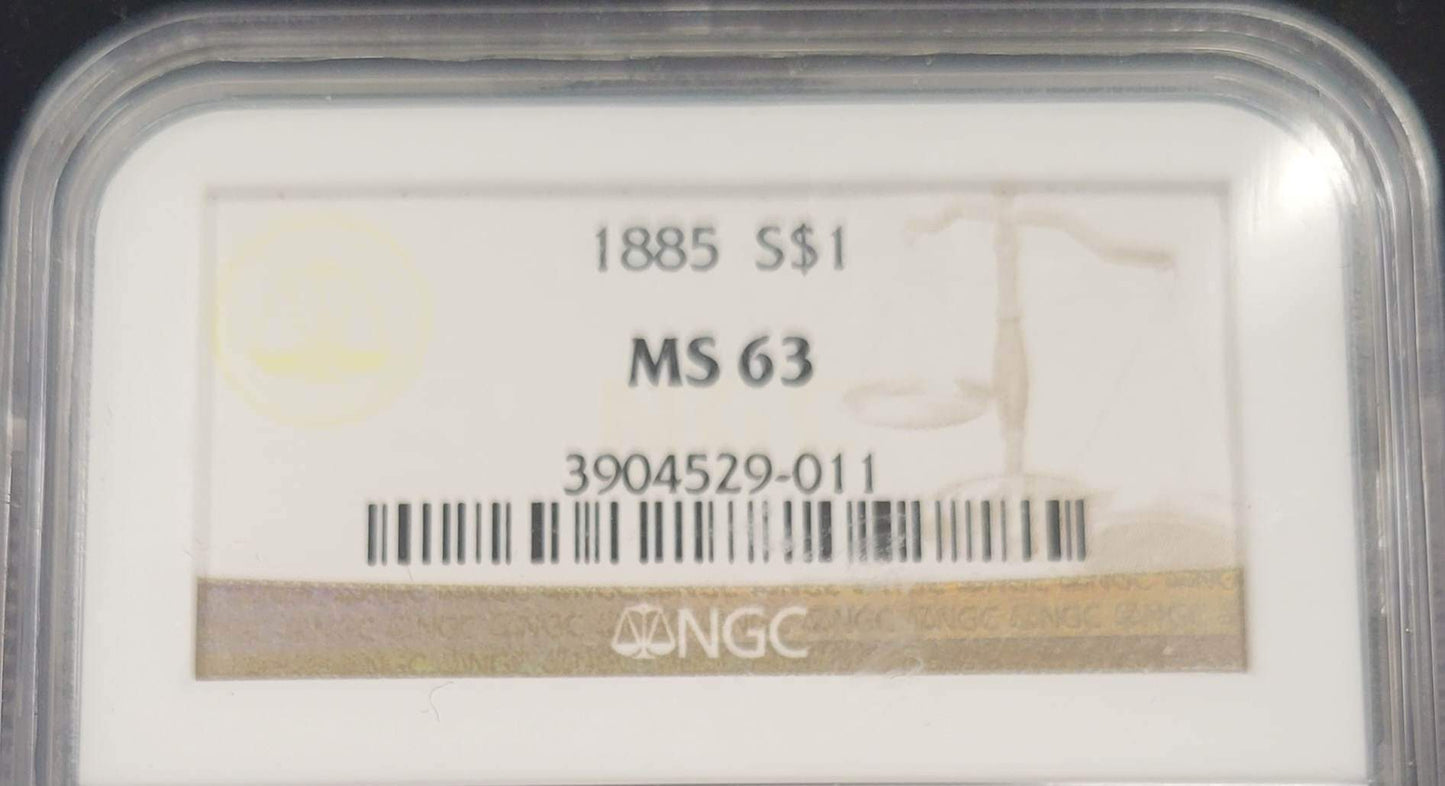 1886 Morgan Silver Dollar NGC MS63 $1