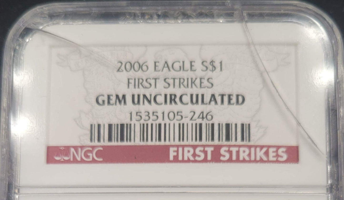 2006 Silver Eagle Standing Liberty NGC Gem Uncirculated $1