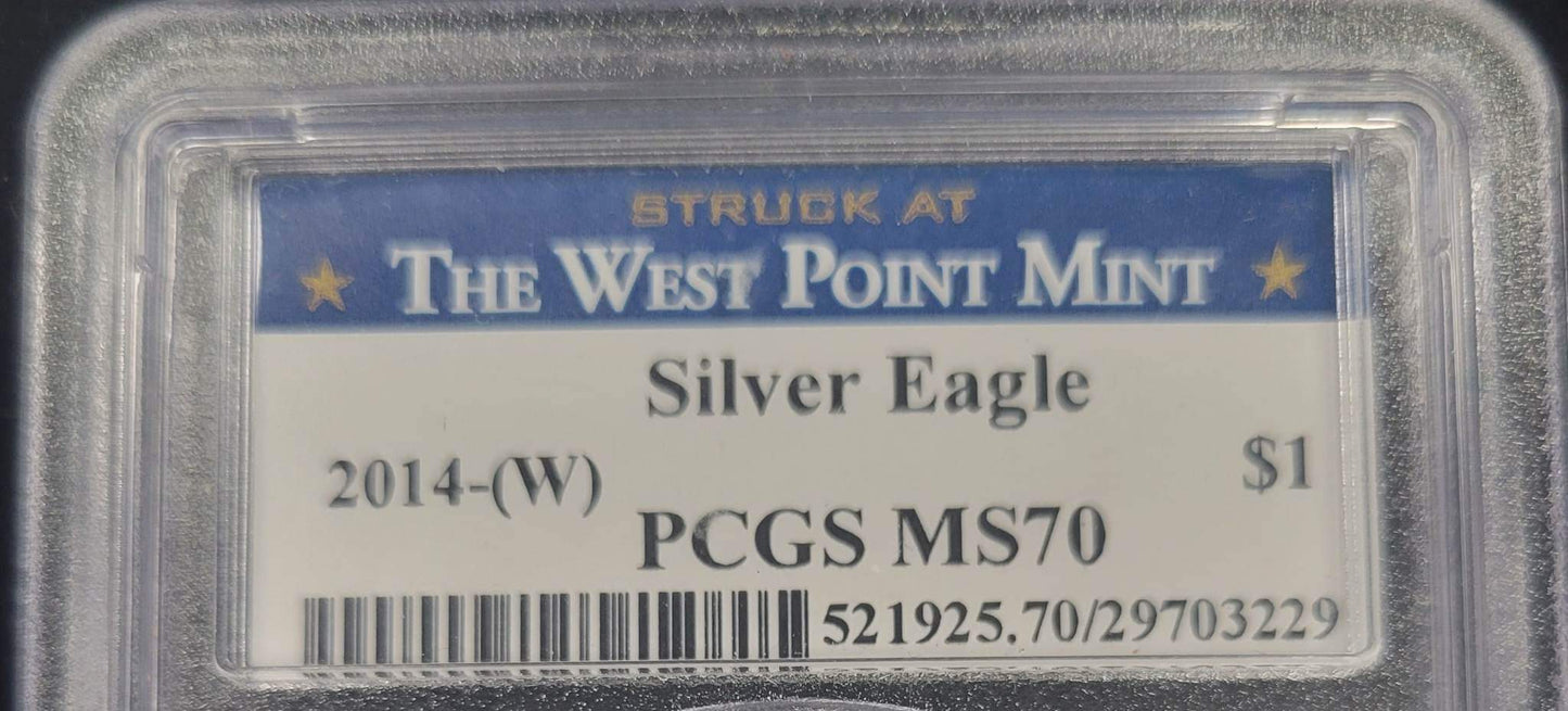 2014-W American Silver Eagle Standing Liberty PCGS certified MS70 $1