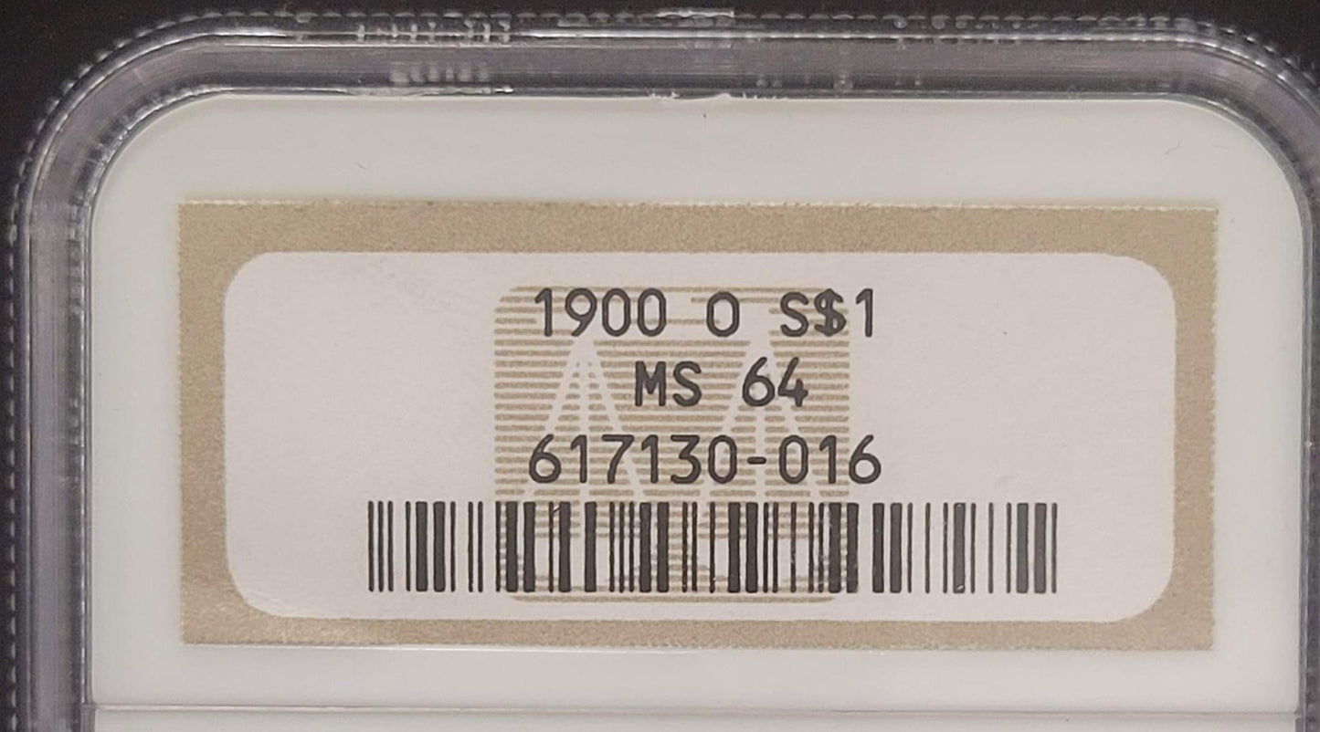 1900-O Morgan Silver Dollar NGC MS64 certified $1