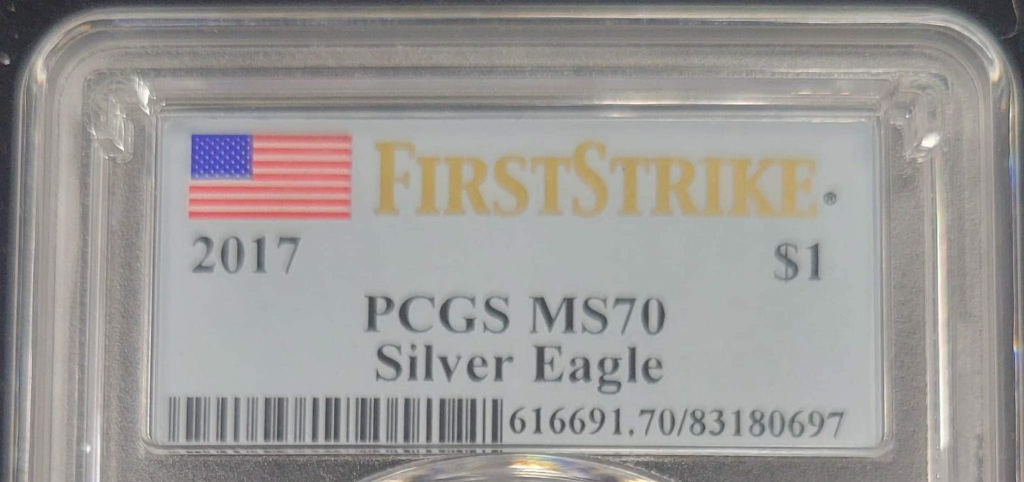 2017 American Eagle Standing Liberty PCGS MS70 $1