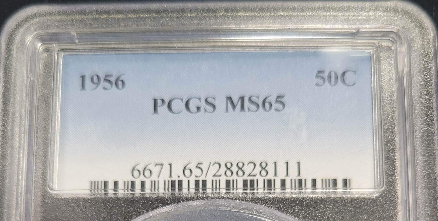 1956 Franklin Silver Half Dollar PCGS MS65 .50c