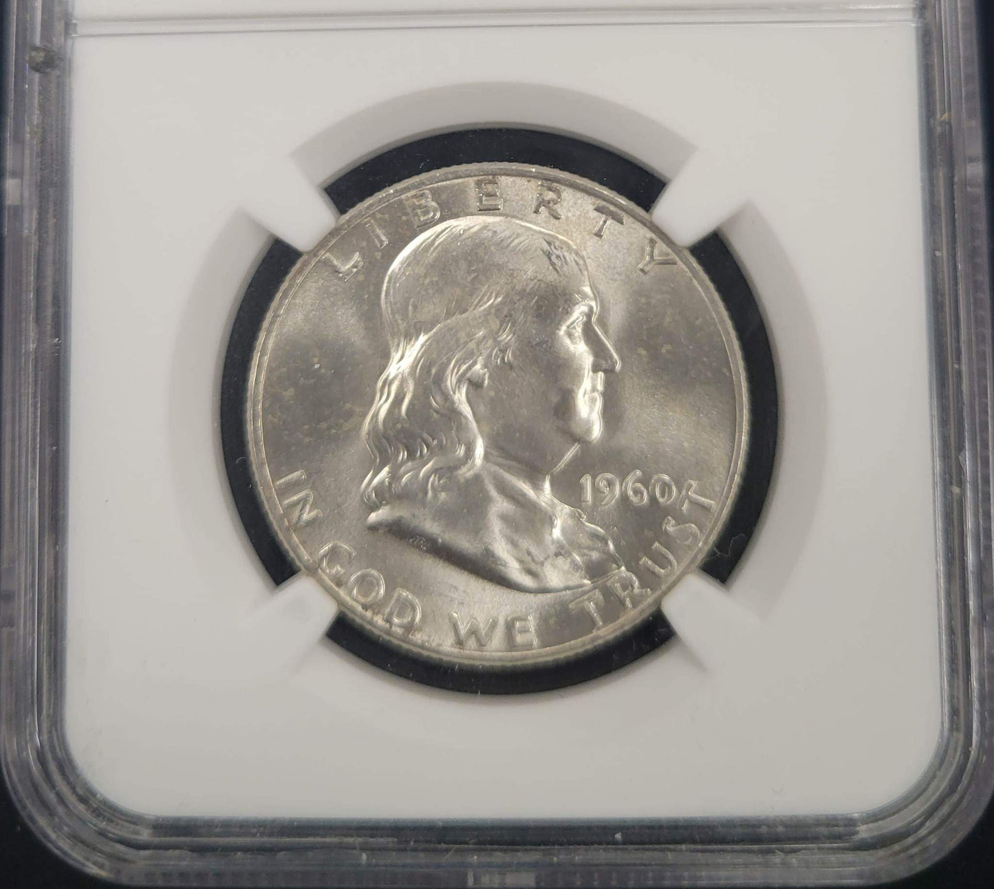 1960-D Franklin Silver Half Dollar NGC MS64FBL .50c