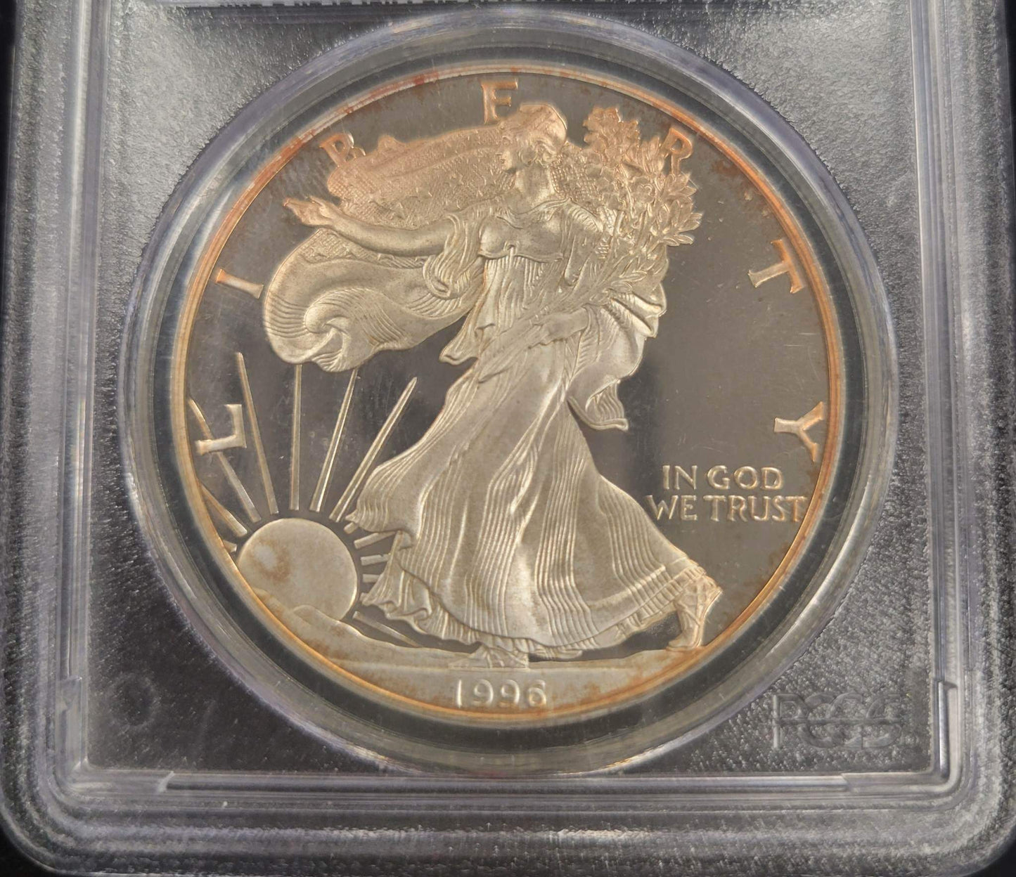 1996-P American Silver Eagle PCGS certified PR69DCAM $1