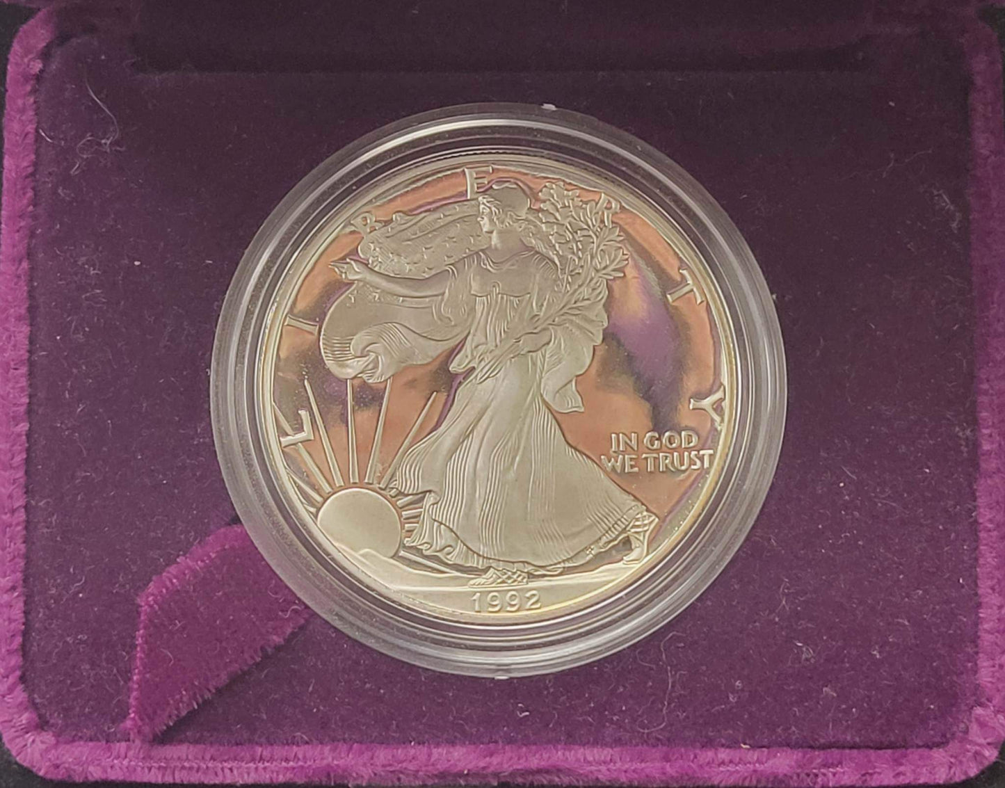 1992-S American Eagle One Ounce Silver Proof Coin Standing Liberty