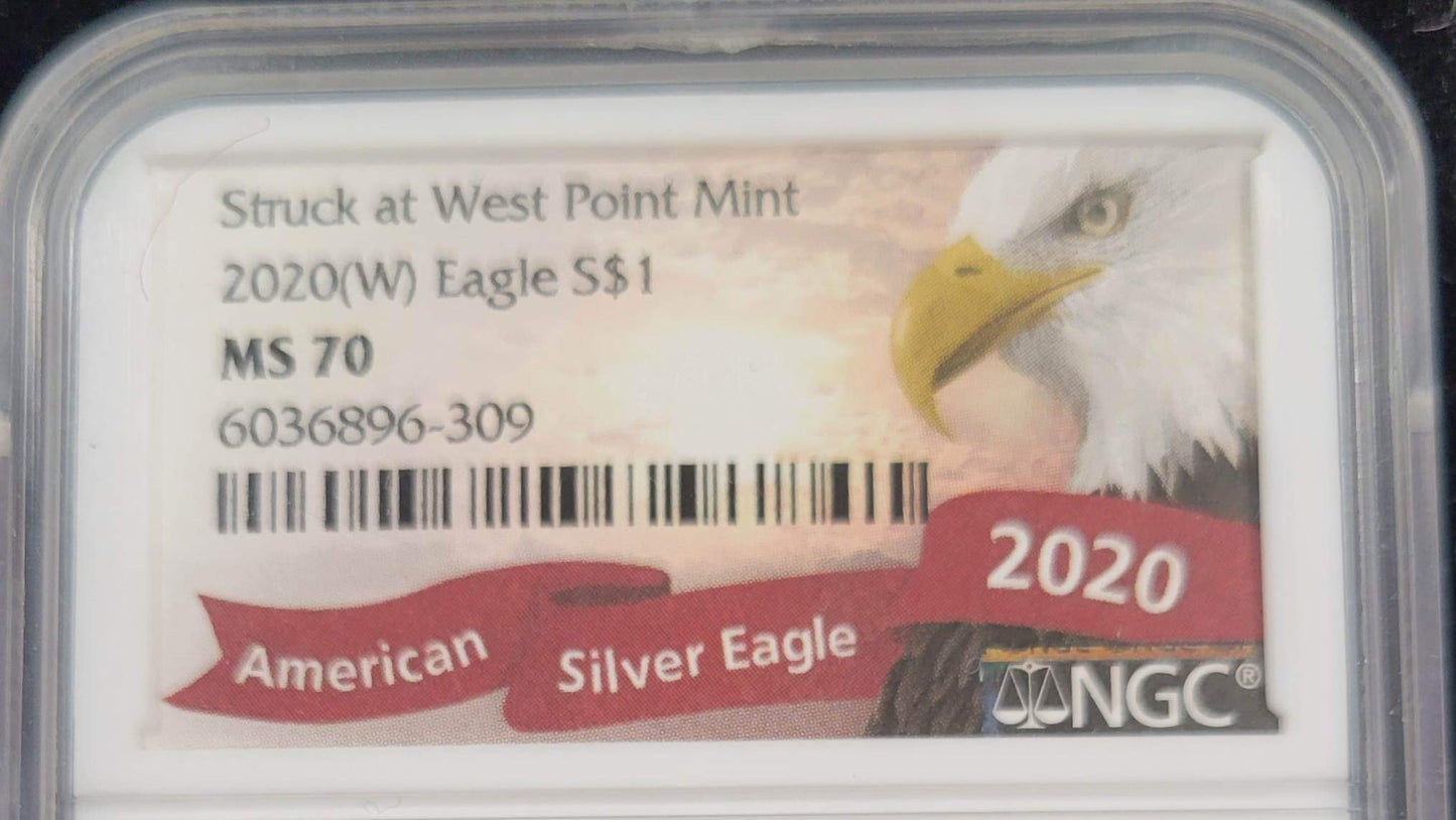 2020-(W) Standing Liberty Silver Eagle NGC MS70 $1