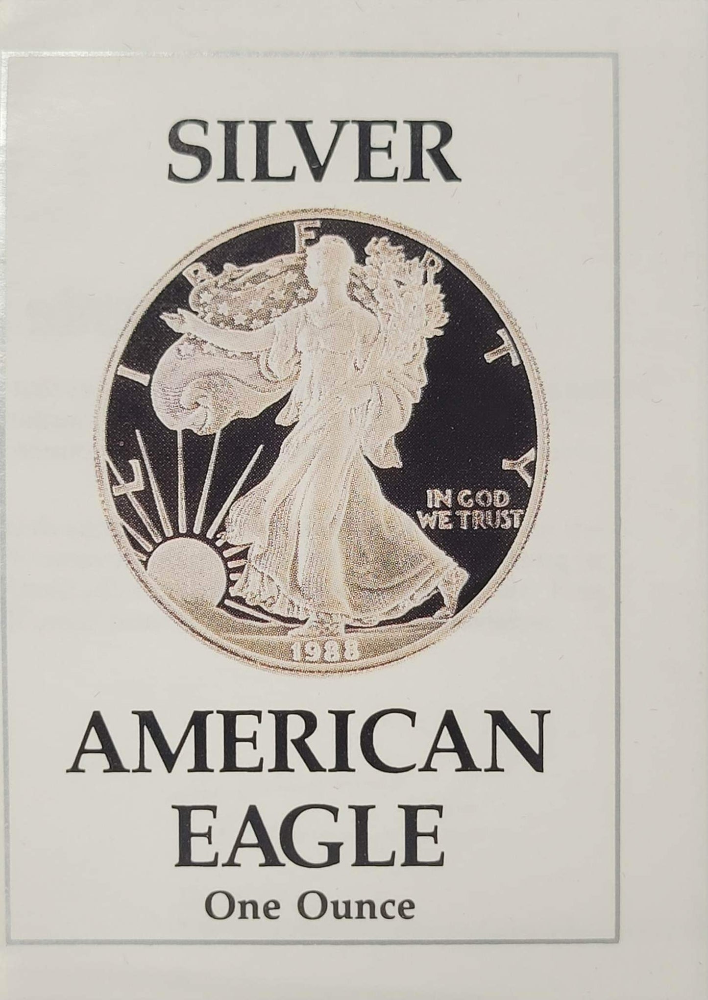1988-S American Eagle One ounce Silver Proof Standing Liberty Coin