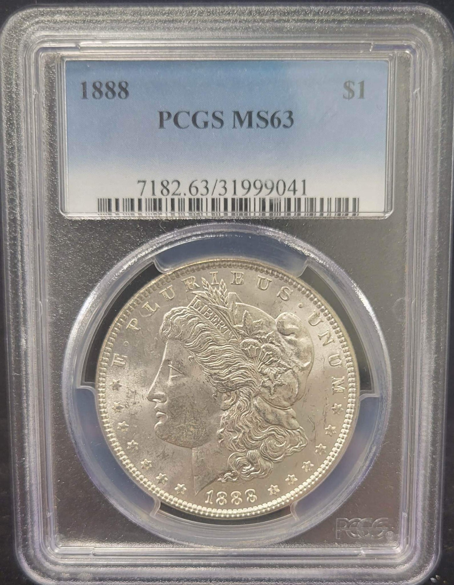1888 Morgan Silver Dollar PCGS MS63 certified $1