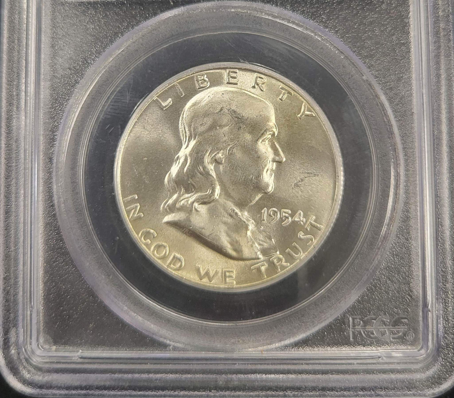 1954-D Franklin Silver Half Dollar PCGS MS64FBL .50c
