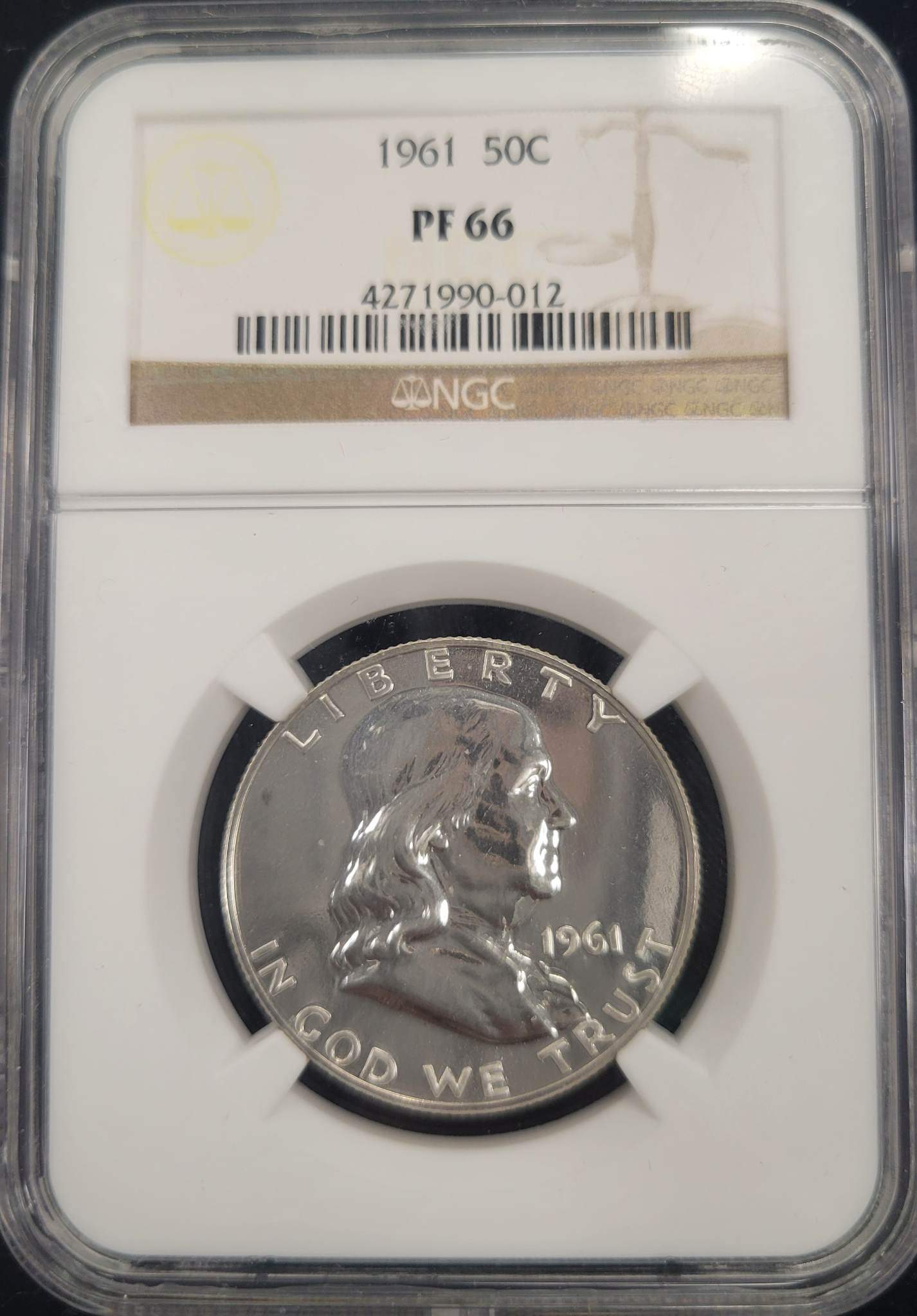 1961 Franklin Silver Half Dollar NGC PF66 .50c