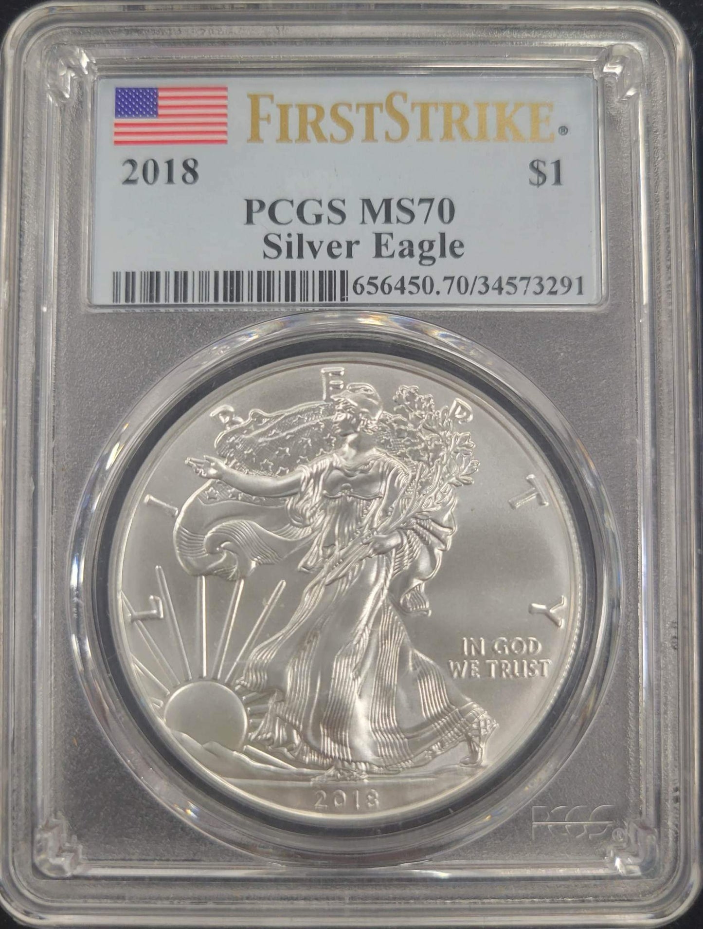 2018 American Eagle Standing Liberty PCGS MS70 $1