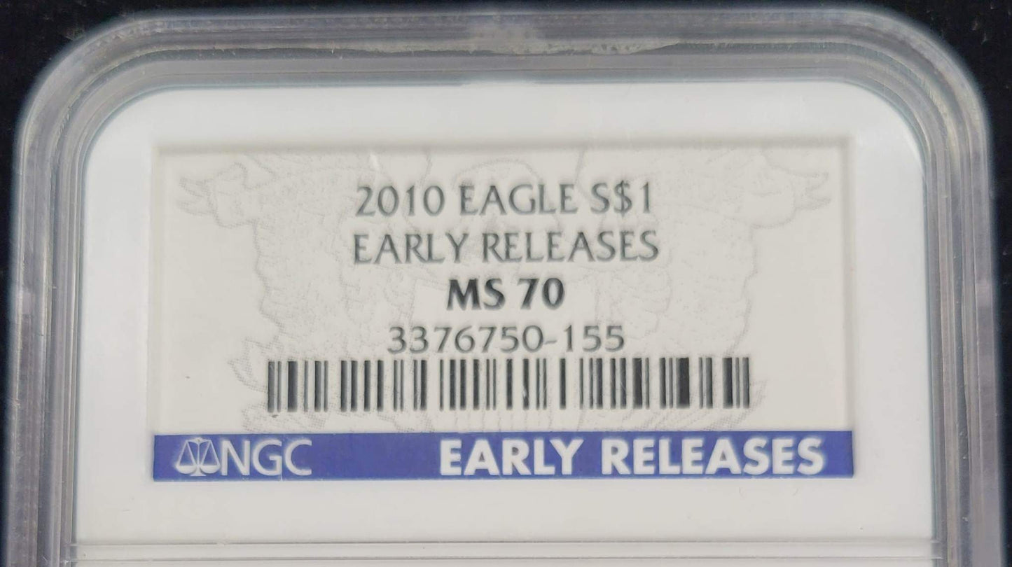 2010 Standing Liberty Silver Eagle NGC MS70 $1