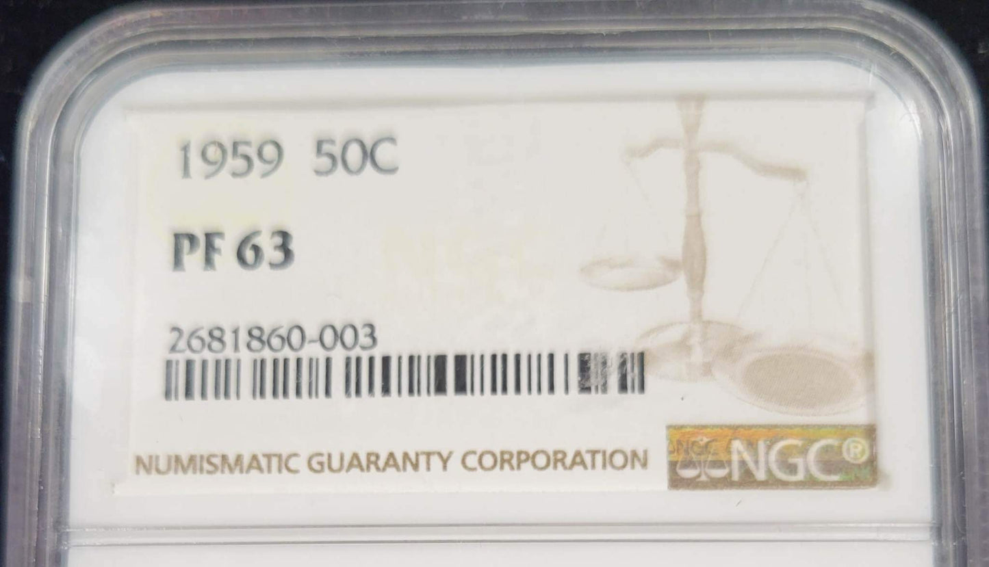 1959 Franklin Silver Half Dollar NGC PF63 $0.50