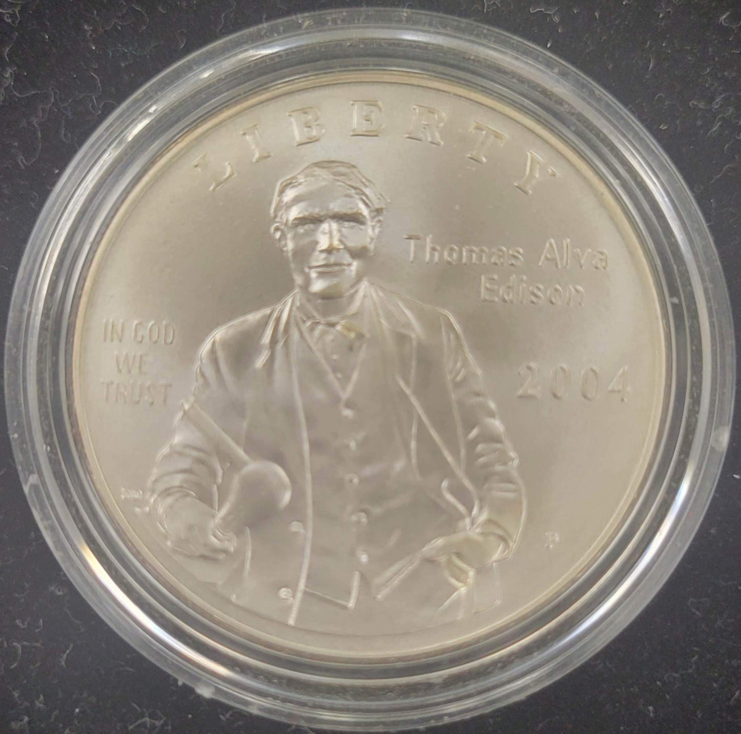 2004 Thomas Edison Commemorative Coin Uncirculated Silver Dollar $1